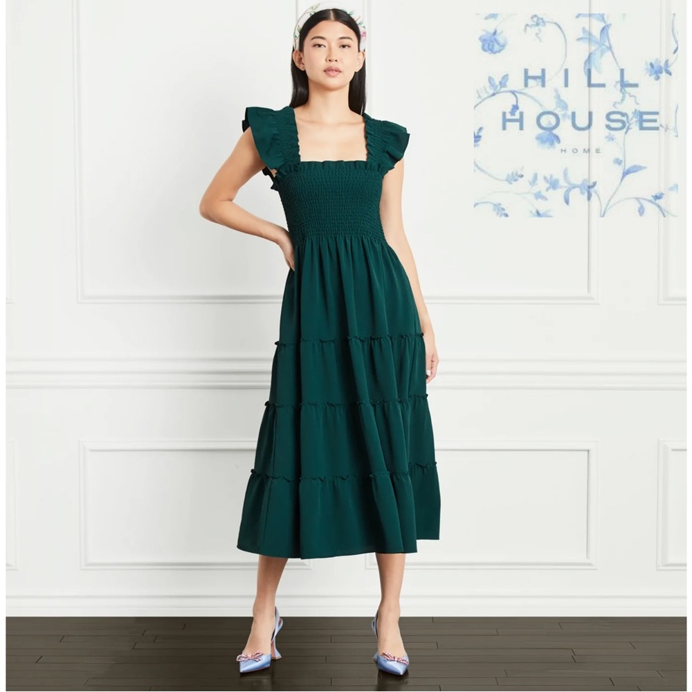 Hill House Home The Ellie Nap Dress in Botanical Garden Crepe • NWOT
